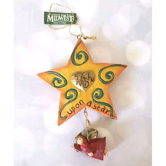 Midwest Other - Wish Upon A Star Christmas Ornament Star Angel Midwest Country Decor